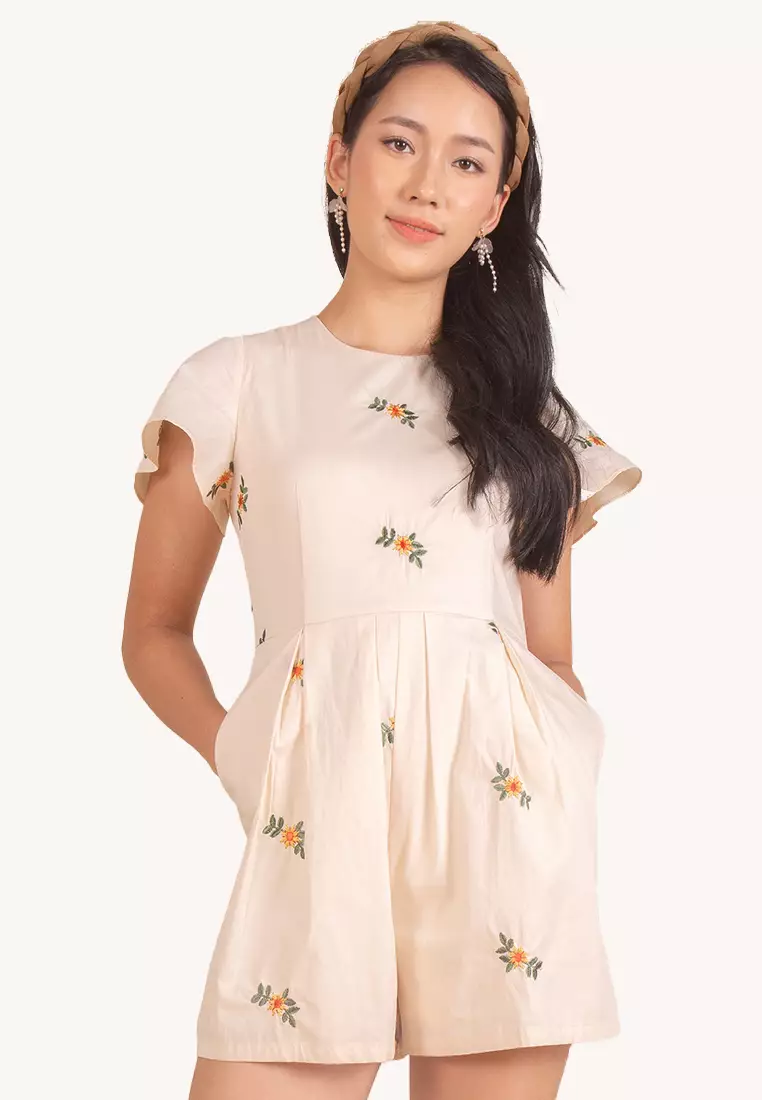 LZZIE RYLEE ROMPER - BEIGE