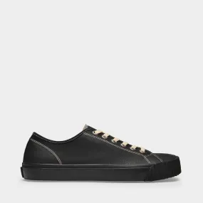 Maison Margiela  Tabi Low Top Sneakers in Black Canvas