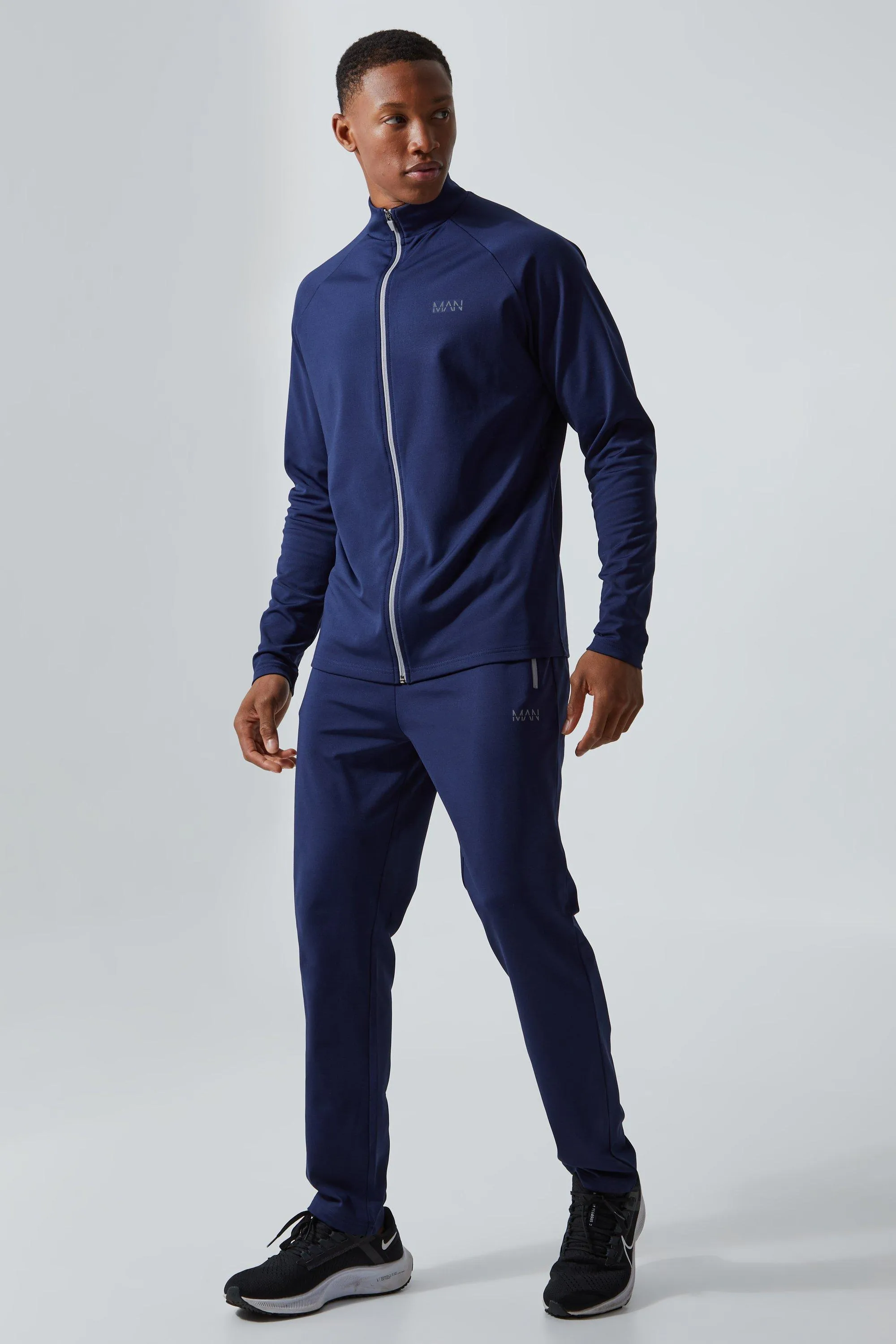 Man Active Funnel Neck Tracktop Tracksuit