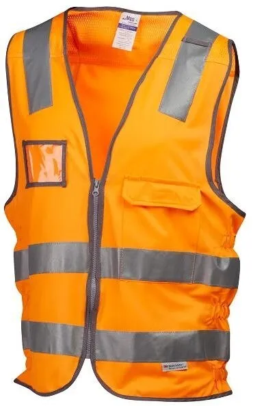 Master Workwear 7PVT41 Hi Visibility Vest - Elite - Rail - Reversible - Special Orange - S