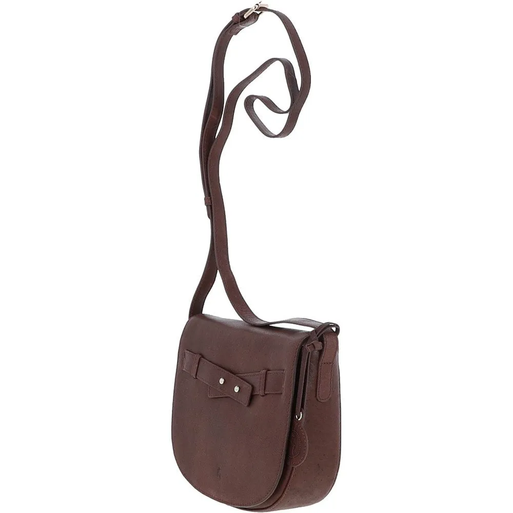 Medium Leather Cross Body Bag Brandy - 63009