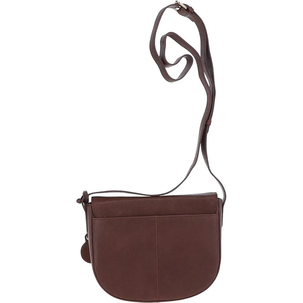 Medium Leather Cross Body Bag Brandy - 63009