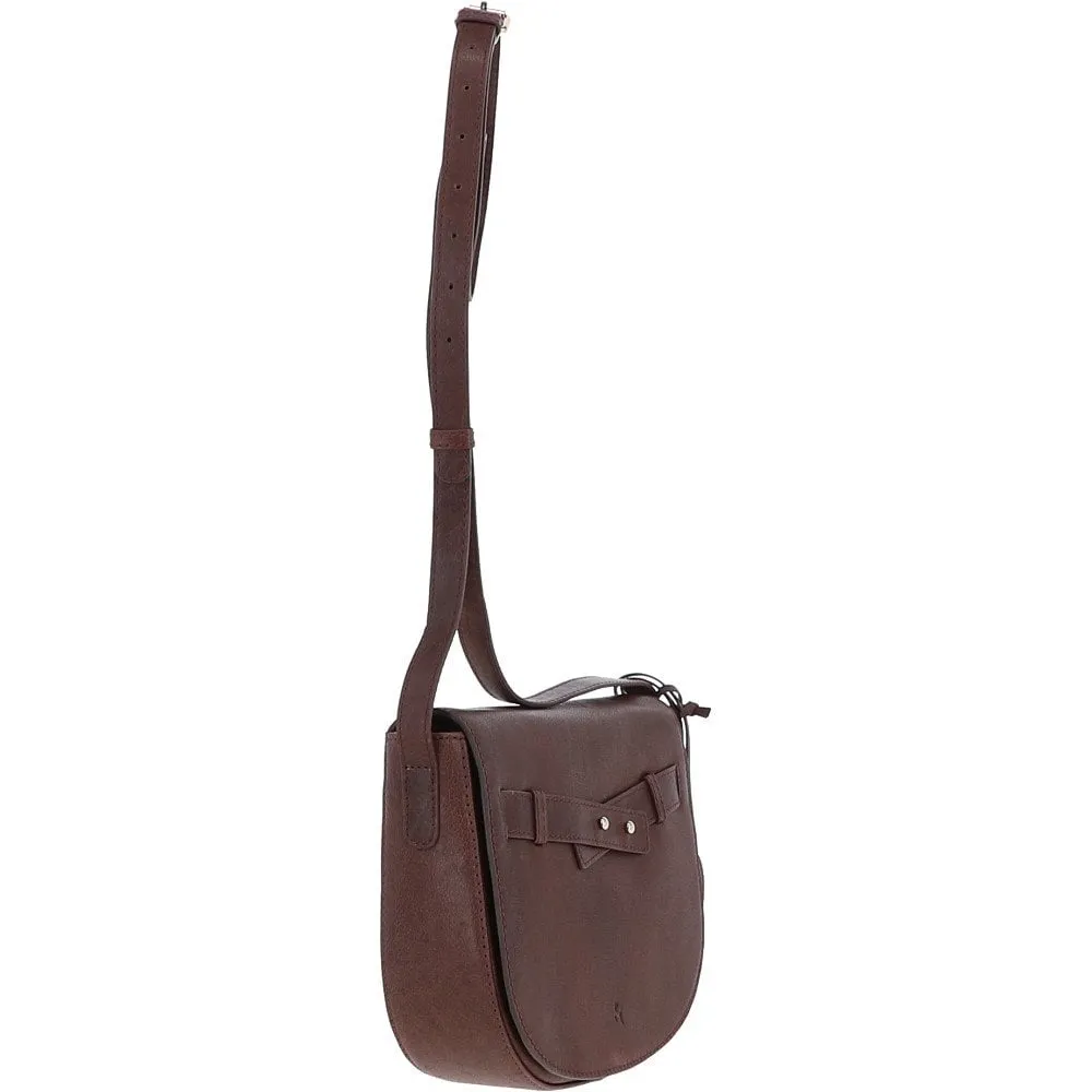 Medium Leather Cross Body Bag Brandy - 63009