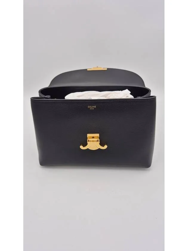 Medium Nino Supple Calfskin Cross Bag Black