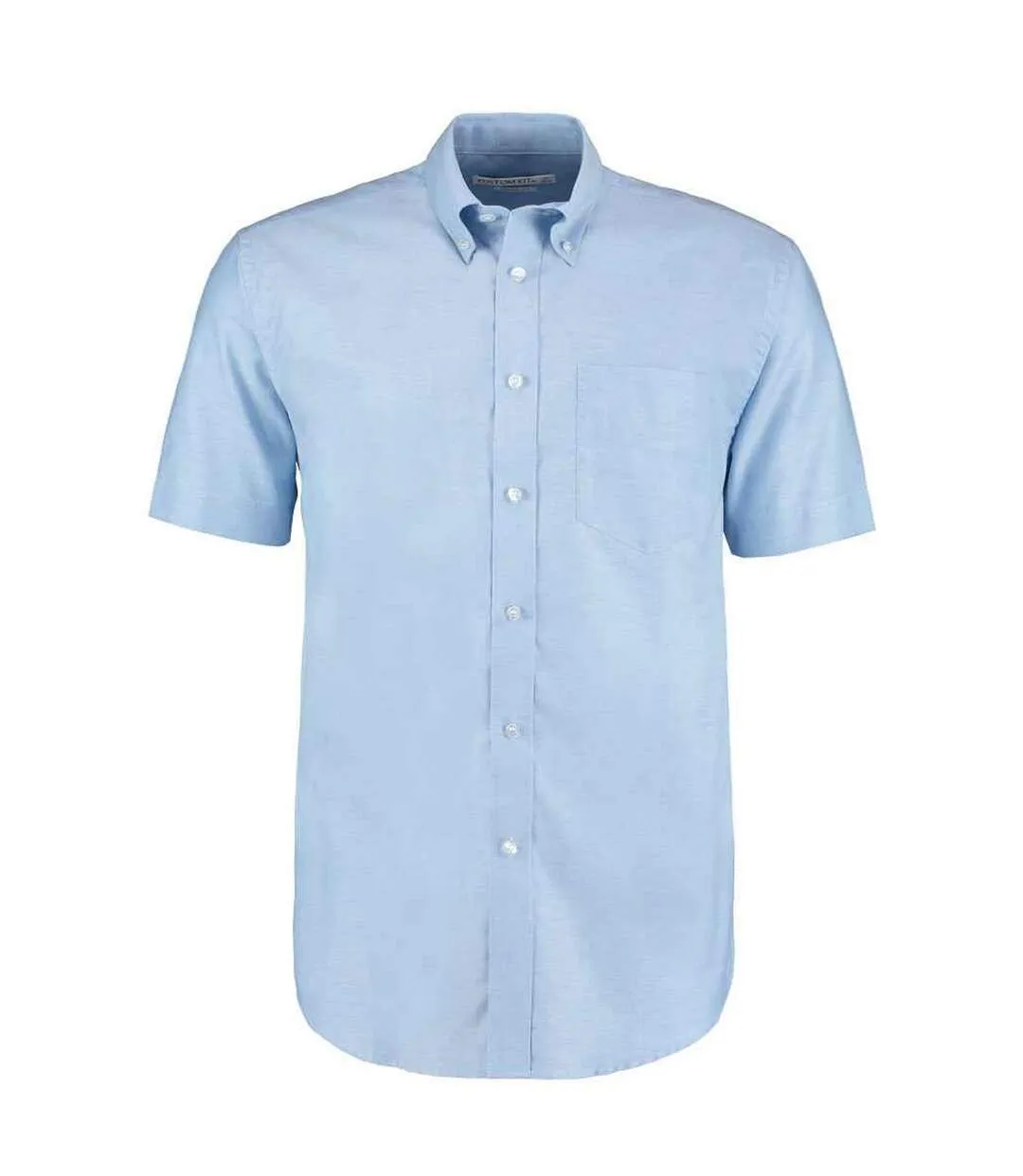 Mens workwear oxford classic short-sleeved shirt light blue Kustom Kit