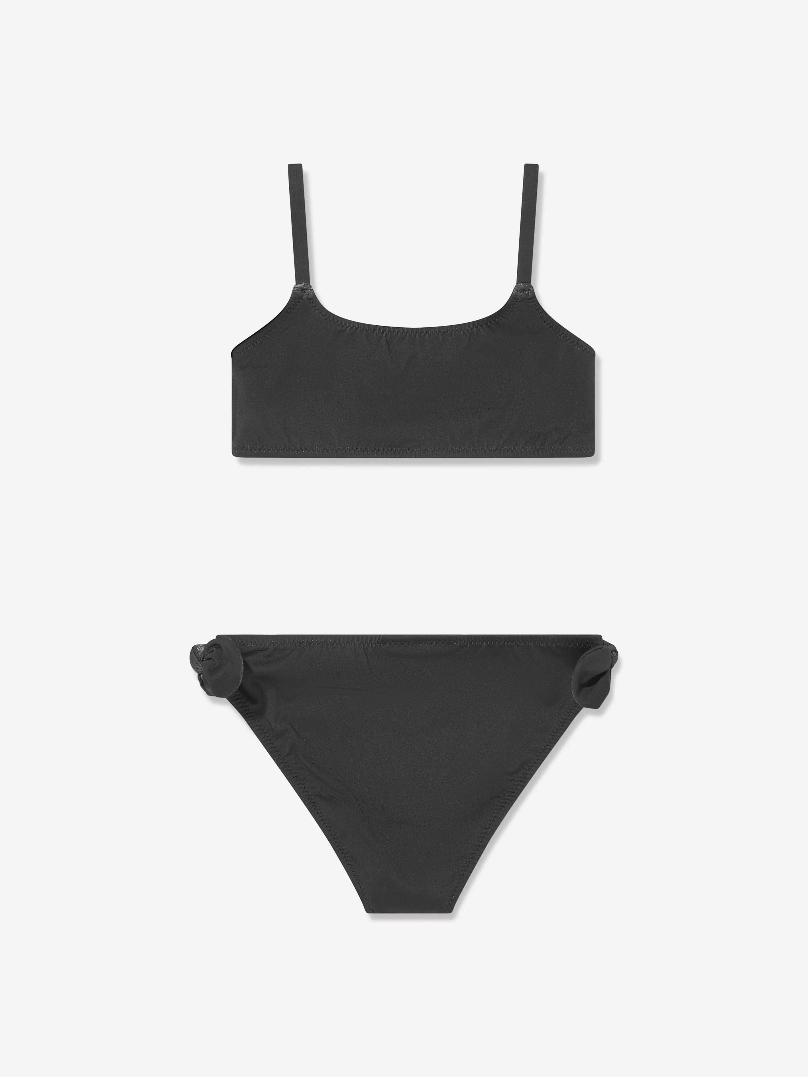 Moschino Girls Logo Bikini in Black