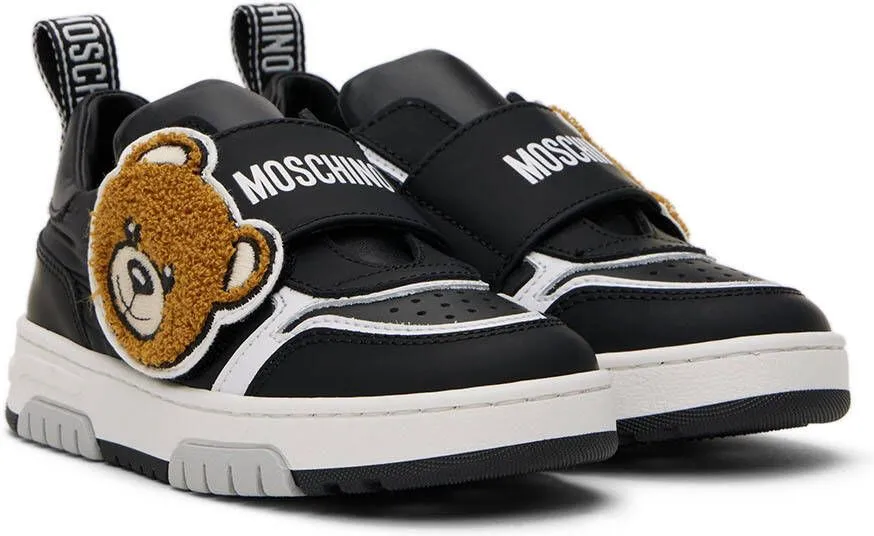 Moschino Kids Black Teddy Sneakers