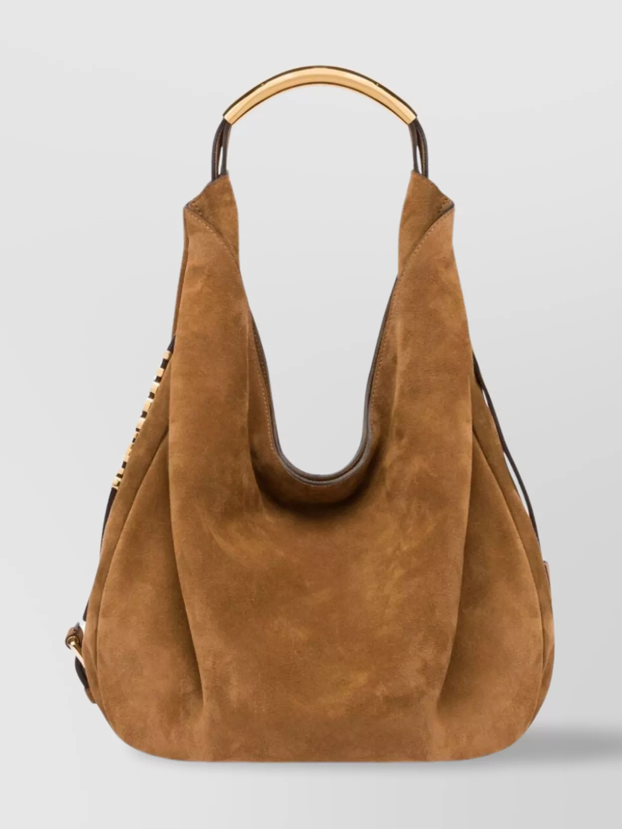 Moschino   Single strap slouch suede shoulder bag