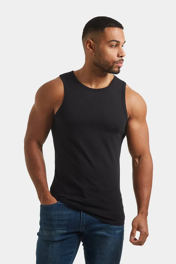 Muscle Fit Vest in Black