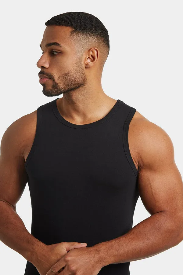 Muscle Fit Vest in Black