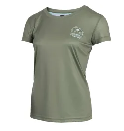 Mystic Ignite Short Sleeve Womens Rash Vest - Olive Green