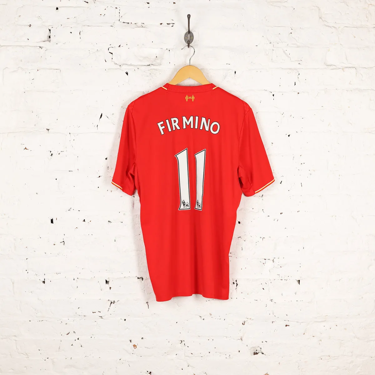 New Balance Liverpool 2015 Firmino Home Football Shirt - Red - L