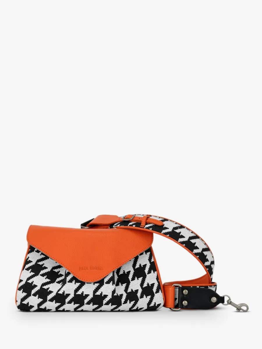 Orange Leather Cross-body Bag for Women - Suzon M Allure Orange | PAUL MARIUS