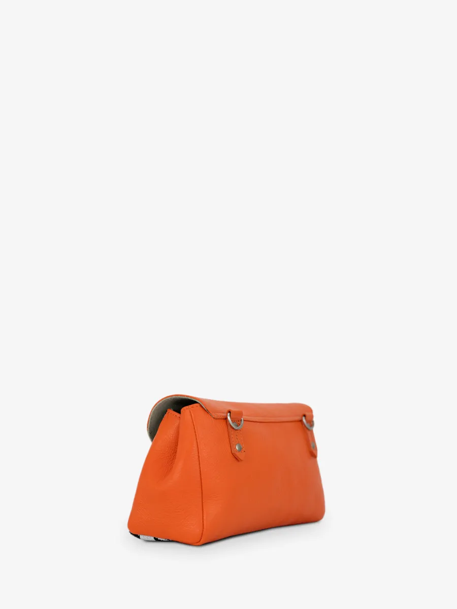 Orange Leather Cross-body Bag for Women - Suzon M Allure Orange | PAUL MARIUS