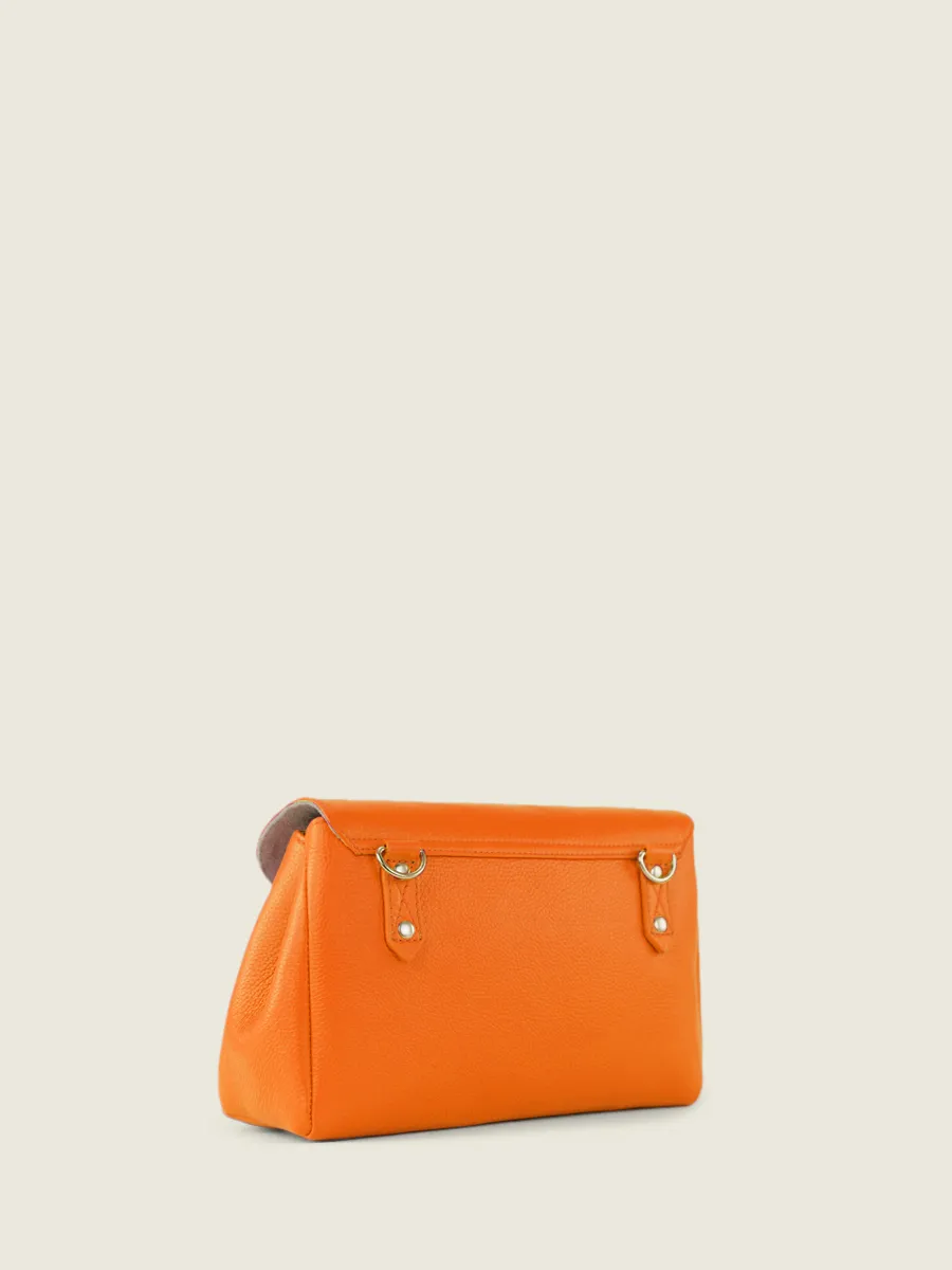 Orange Leather Cross-body Bag Women - Suzon M Sorbet Mango | PAUL MARIUS