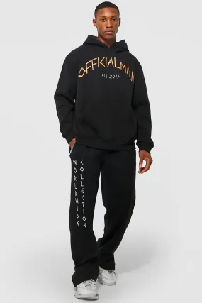 Oversized Official Man Split Hem Tracksuit | boohooMAN UK