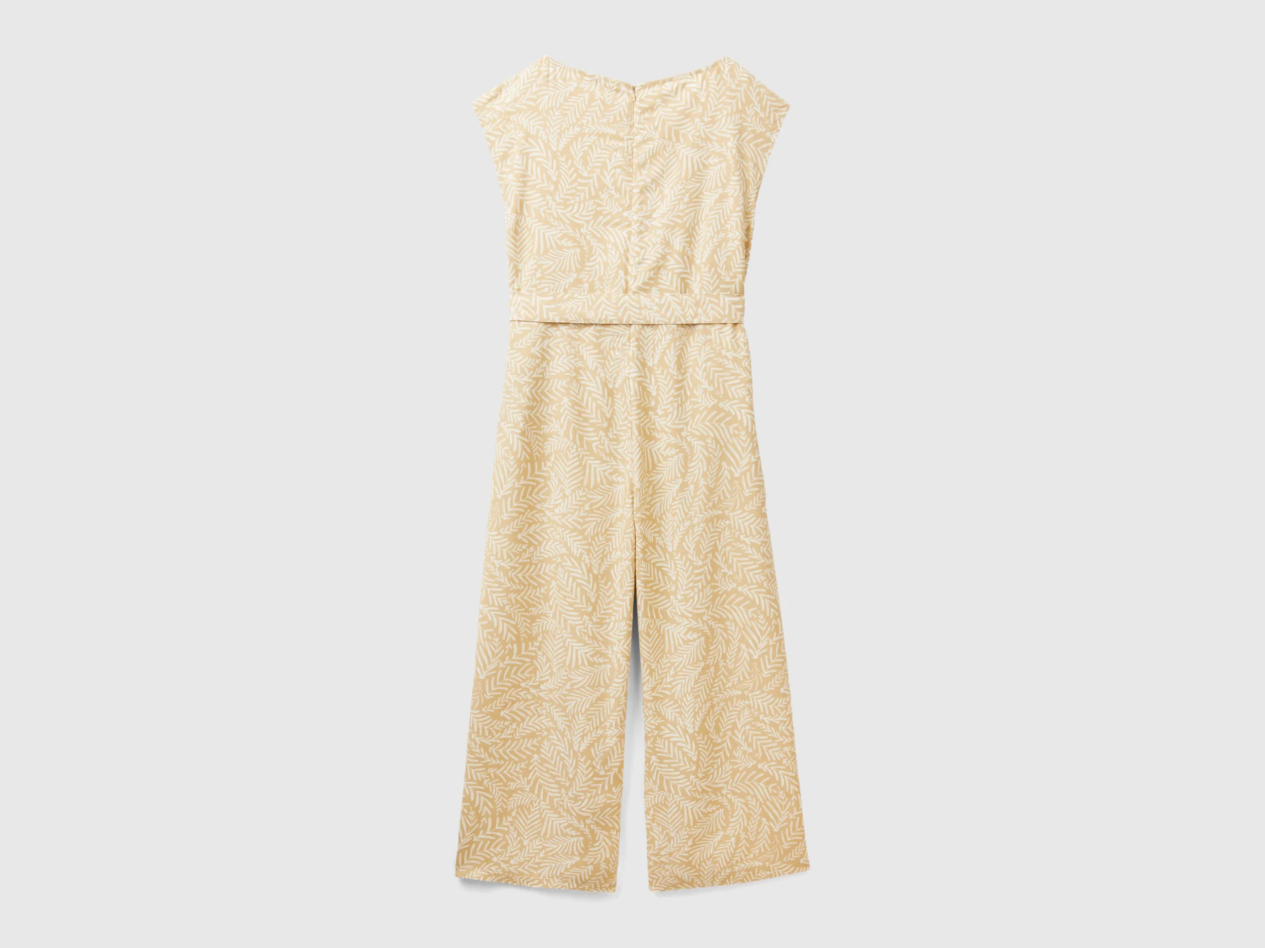 Patterned tracksuit in sustainable viscose - Beige | Benetton