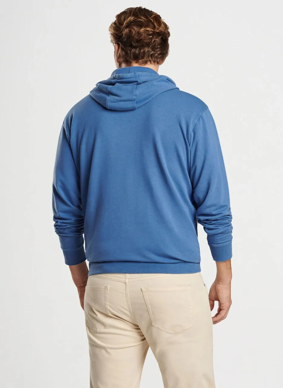 Peter Millar Lava Wash Hoodie: Ocean Blue