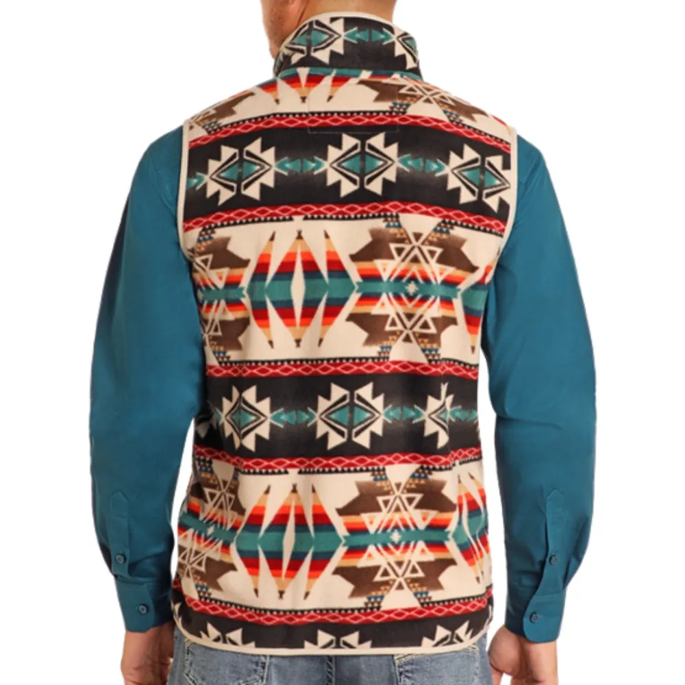 Powder River Mens Aztec Printed Vest | Versatile | Shop Now