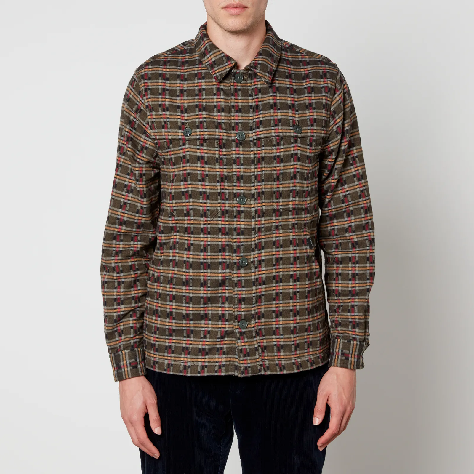 PS Paul Smith Workwear Brushed Cotton-Jacquard Shirt Jacket - S | Coggles