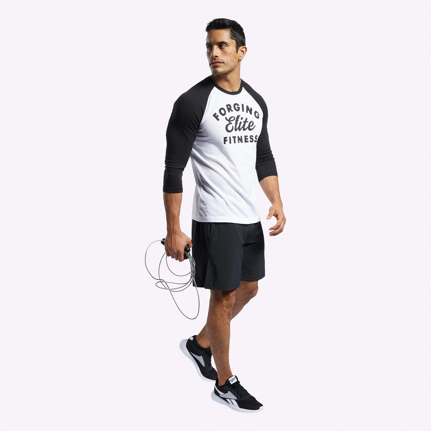 Reebok - Men's CrossFit FEF Raglan Tee - WHITE/BLACK