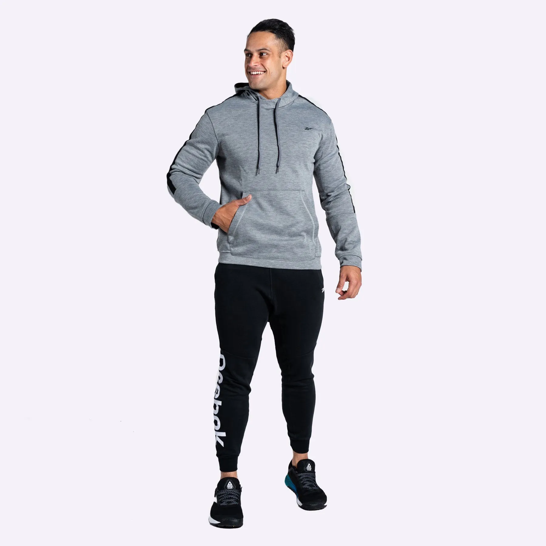 Reebok - Men's Workout Ready Hoodie - MEDIUM GREY HEATHER