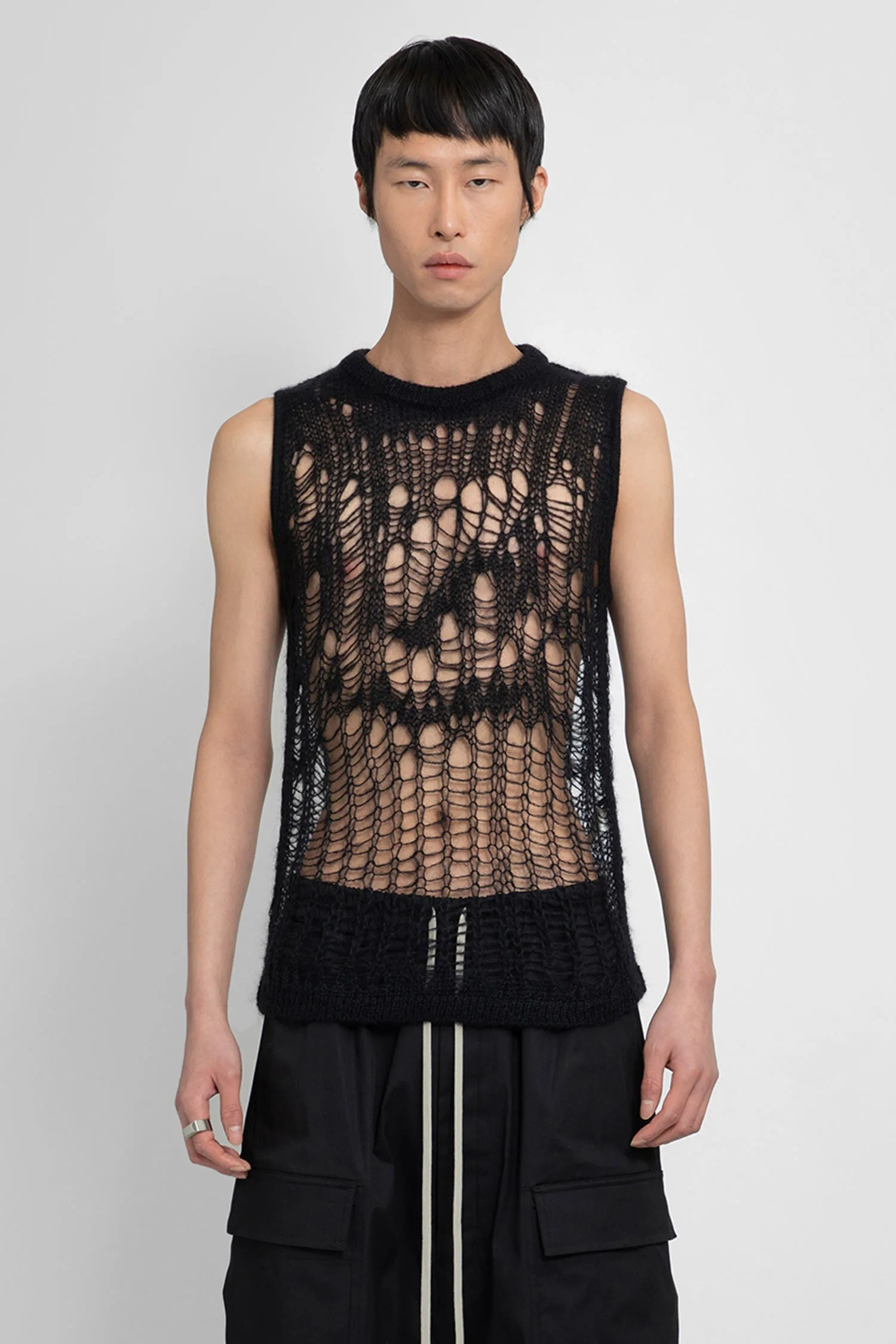 rick owens lido spider net vest