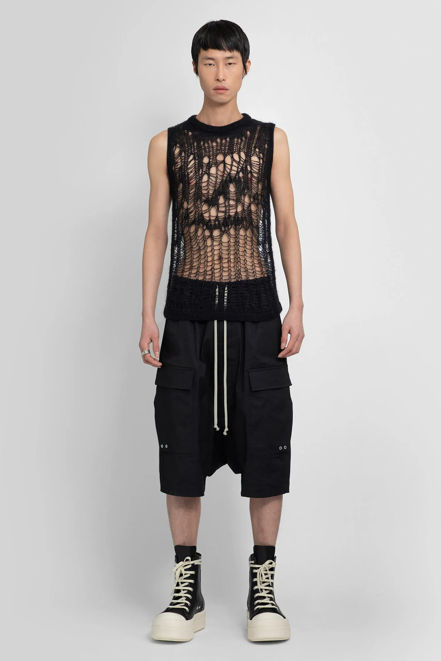 rick owens lido spider net vest