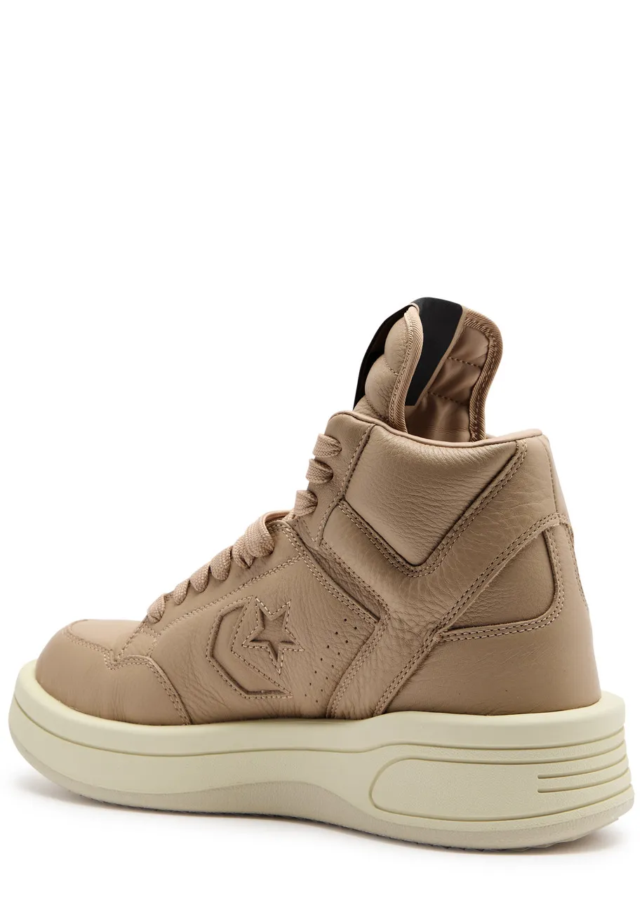 RICK OWENS X Converse Turbowpn panelled leather sneakers -                         -                     -                