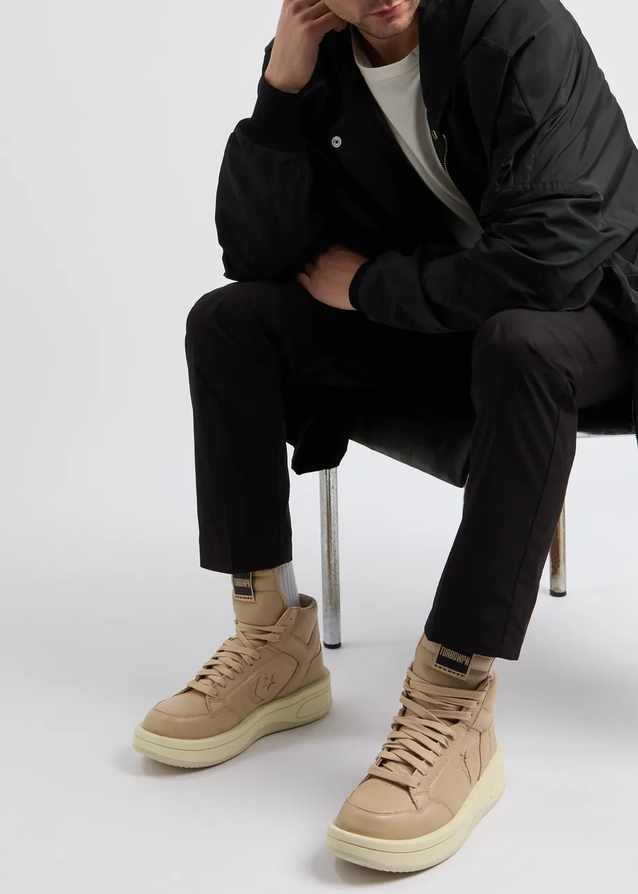 RICK OWENS X Converse Turbowpn panelled leather sneakers -                         -                     -                