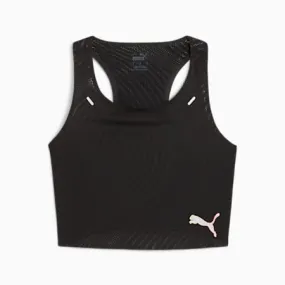 RUN ULTRASPUN Women's Running Crop Top | PUMA Black-Fireglow | PUMA Shop All Puma | PUMA 