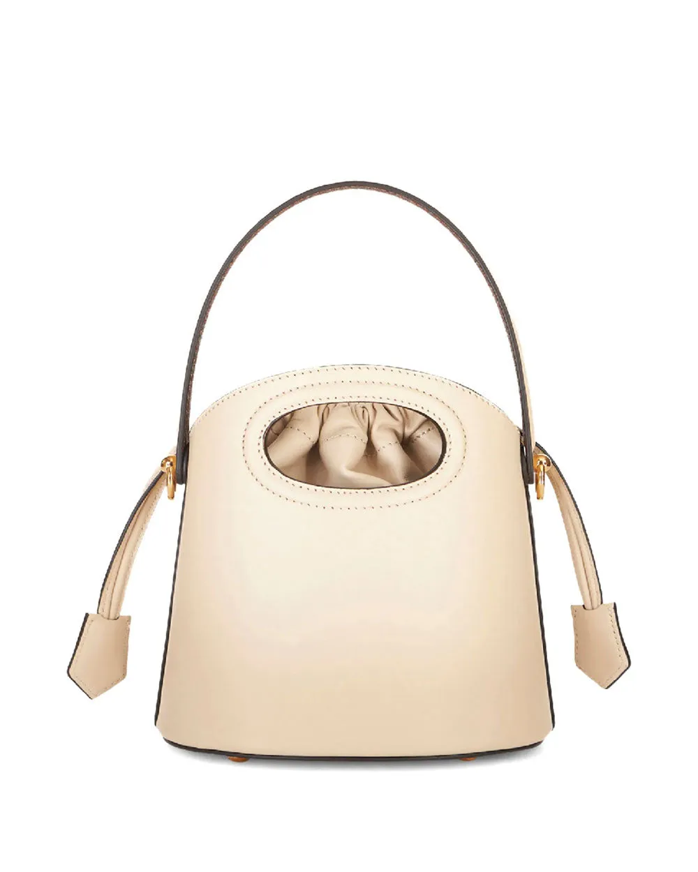 Saturno Leather Bucket Bag in Cielo