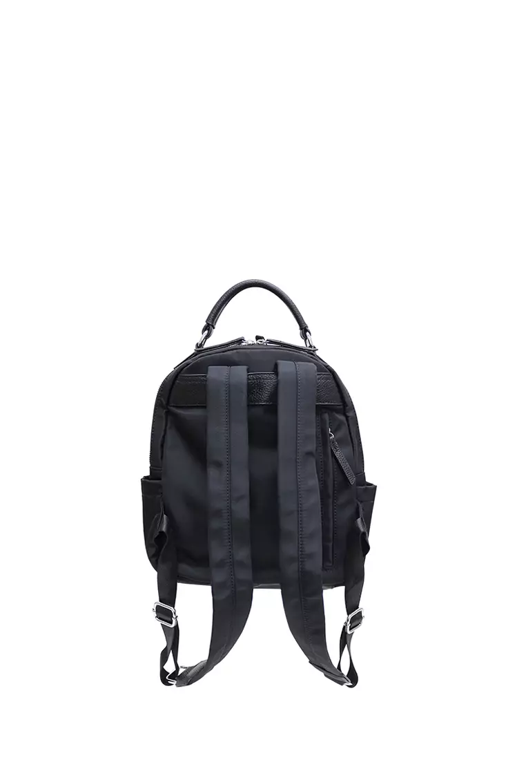 SEMBONIA SEMBONIA LEATHER TRIM NYLON BACKPACK