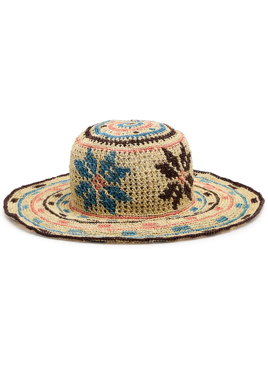 SENSI STUDIO Flores Geometricas straw sun hat -                         -                     -                