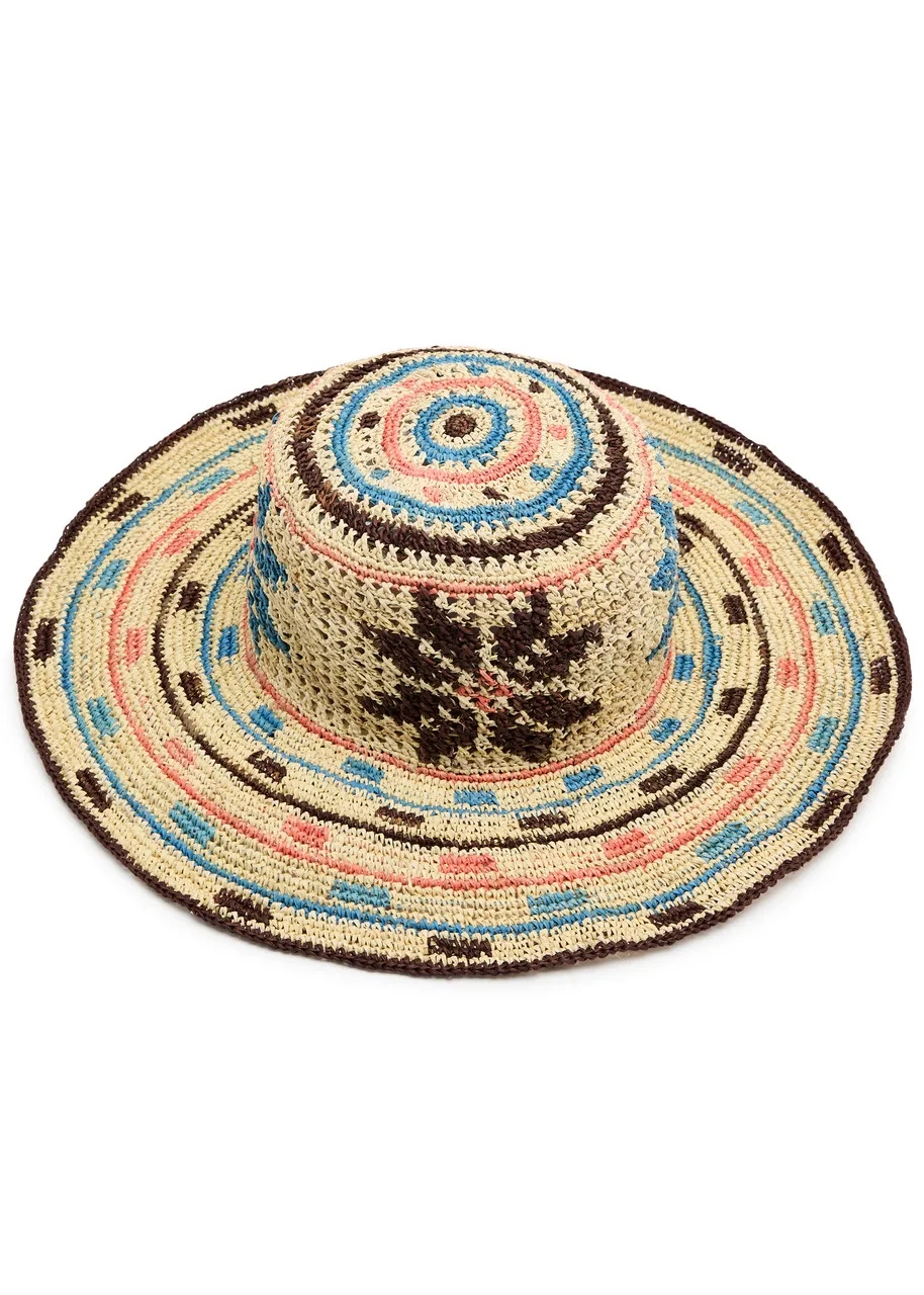 SENSI STUDIO Flores Geometricas straw sun hat -                         -                     -                