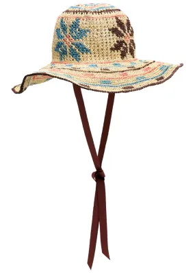 SENSI STUDIO Flores Geometricas straw sun hat -                         -                     -                