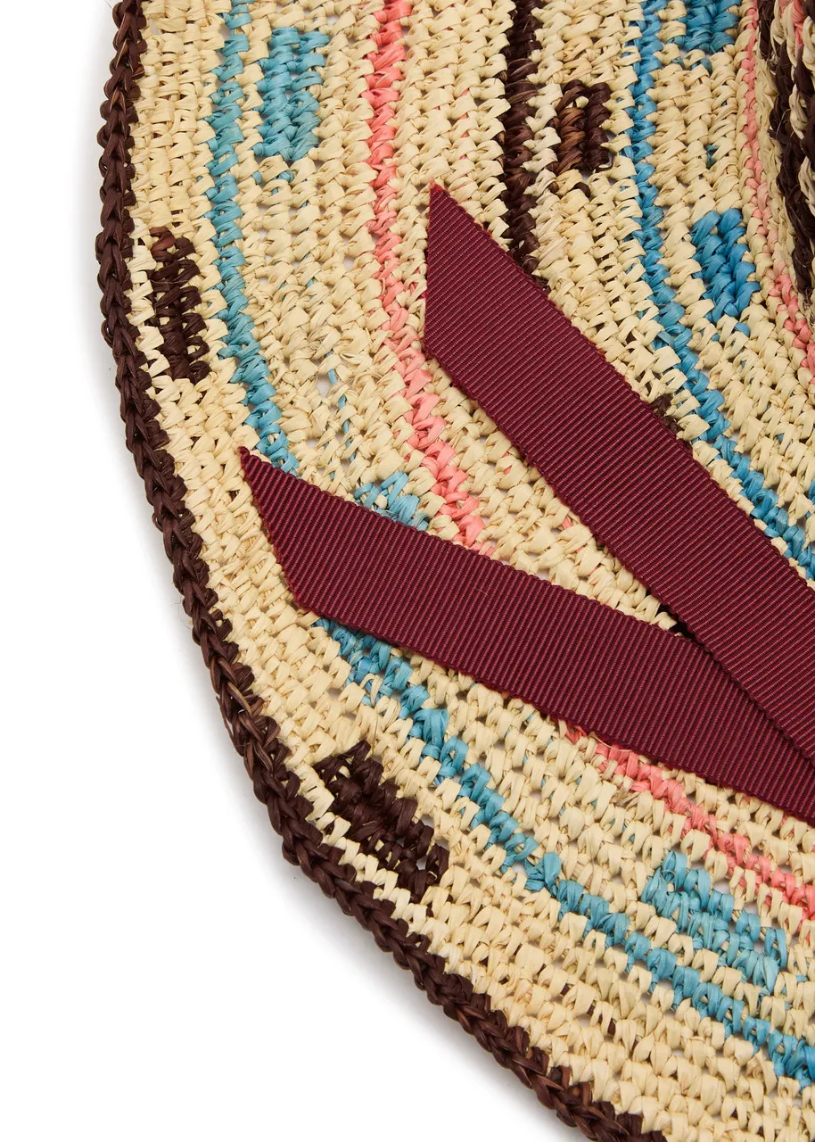 SENSI STUDIO Flores Geometricas straw sun hat -                         -                     -                