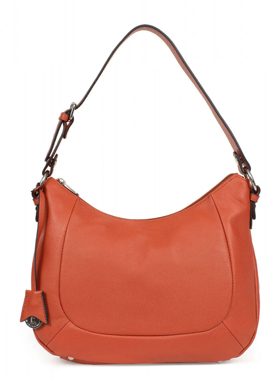 Shoulder bag 1 handle orange calfskin 464779