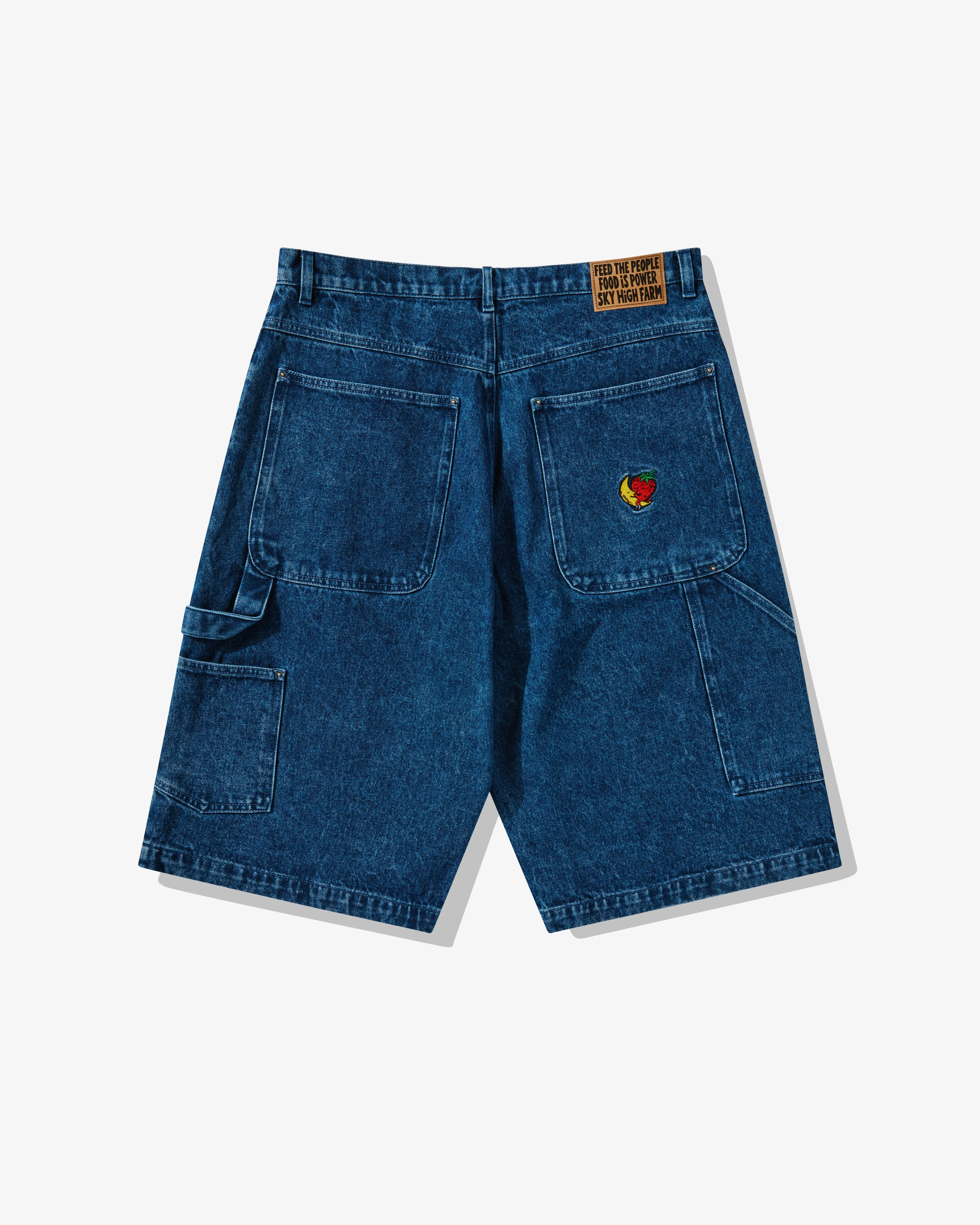 Sky High Farm Workwear Unisex Carpenter Denim Shorts  Blue