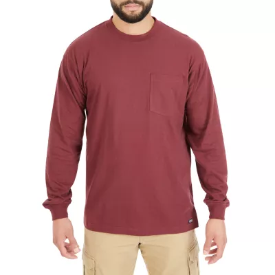 Smiths Workwear Mens Crew Neck Long Sleeve Pocket T-Shirt