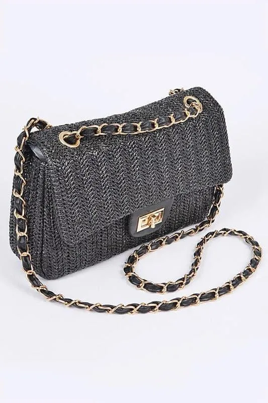 Sophie Faux Straw Fashion Shoulder Bag