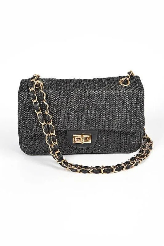 Sophie Faux Straw Fashion Shoulder Bag