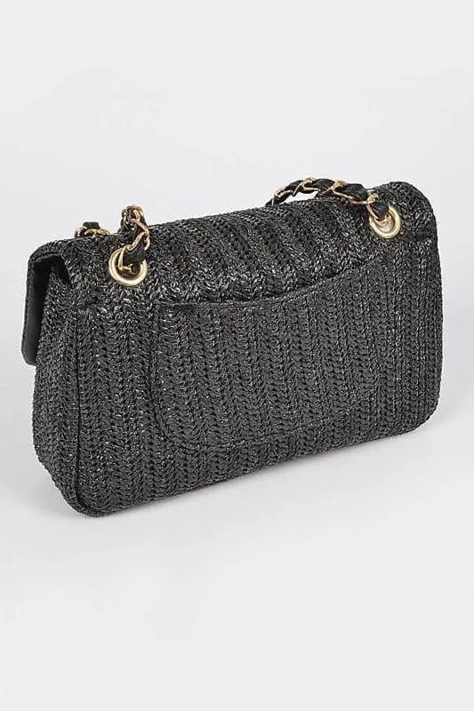 Sophie Faux Straw Fashion Shoulder Bag