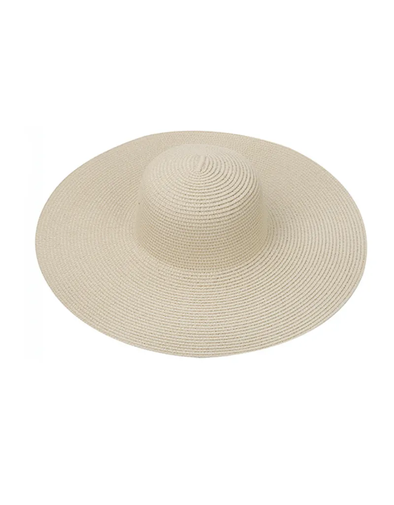 STRAW CARTWHEEL HAT