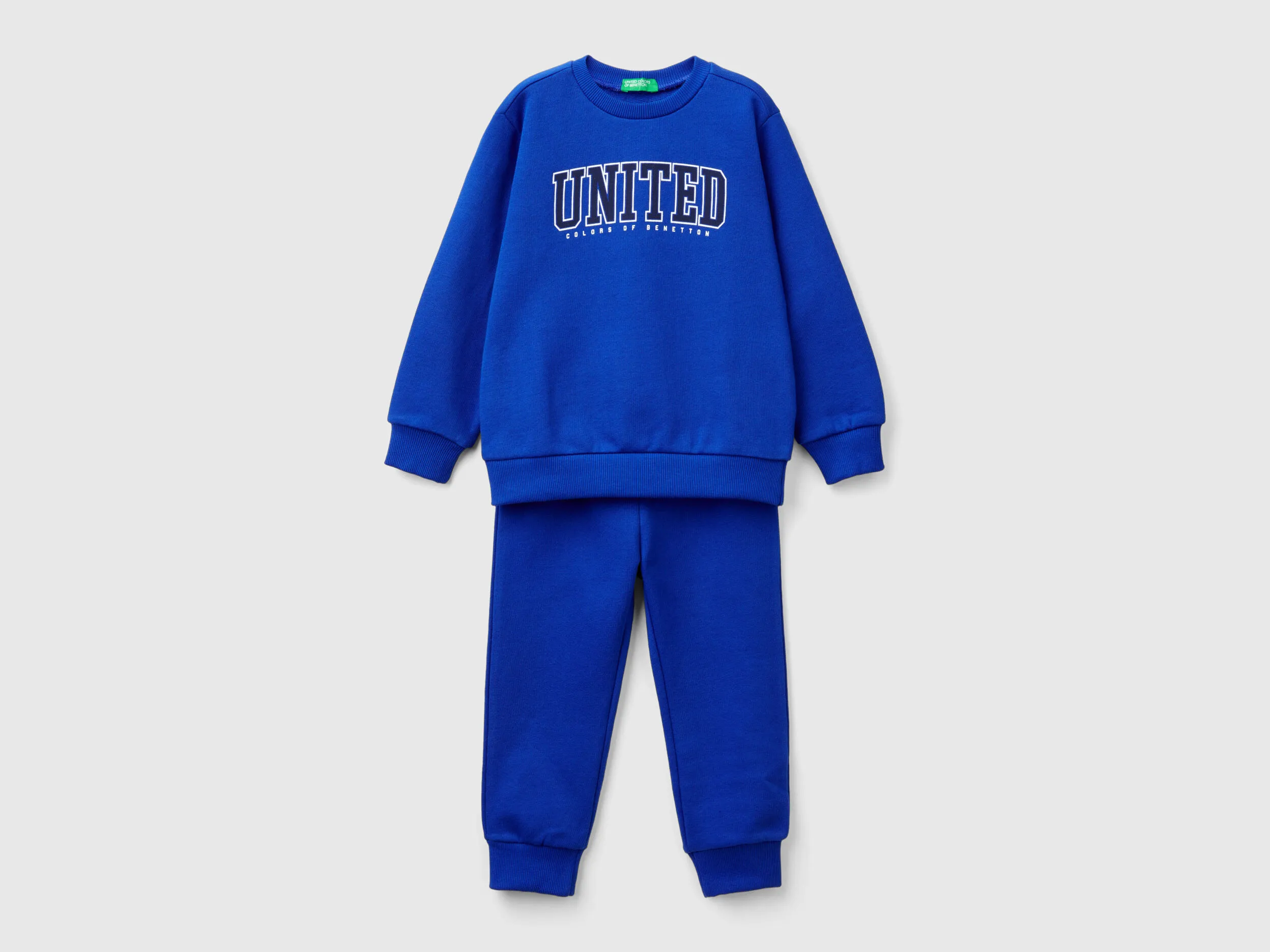 Sweat tracksuit with logo - Bright Blue | Benetton