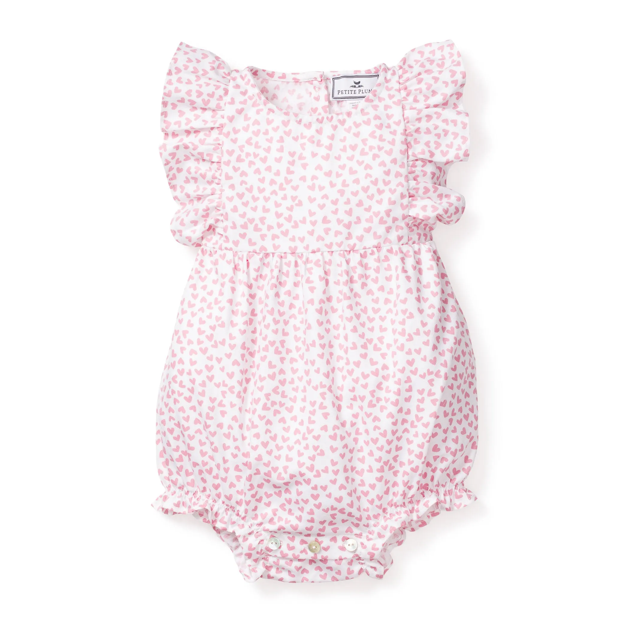 sweethearts ruffled romper