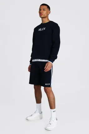 Tall Man Roman Short Tracksuit With Tape