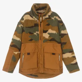 Teen Camo Fleece Zip-Up Top