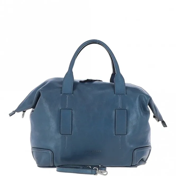 The Bridge Italian Leather Bag Blue: 004042501 2A