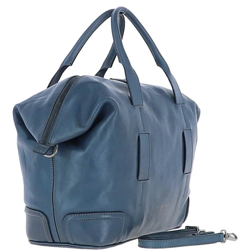 The Bridge Italian Leather Bag Blue: 004042501 2A